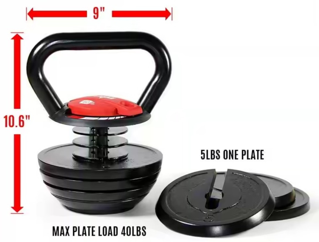 40LB Adjustable Kettlebell With Plates