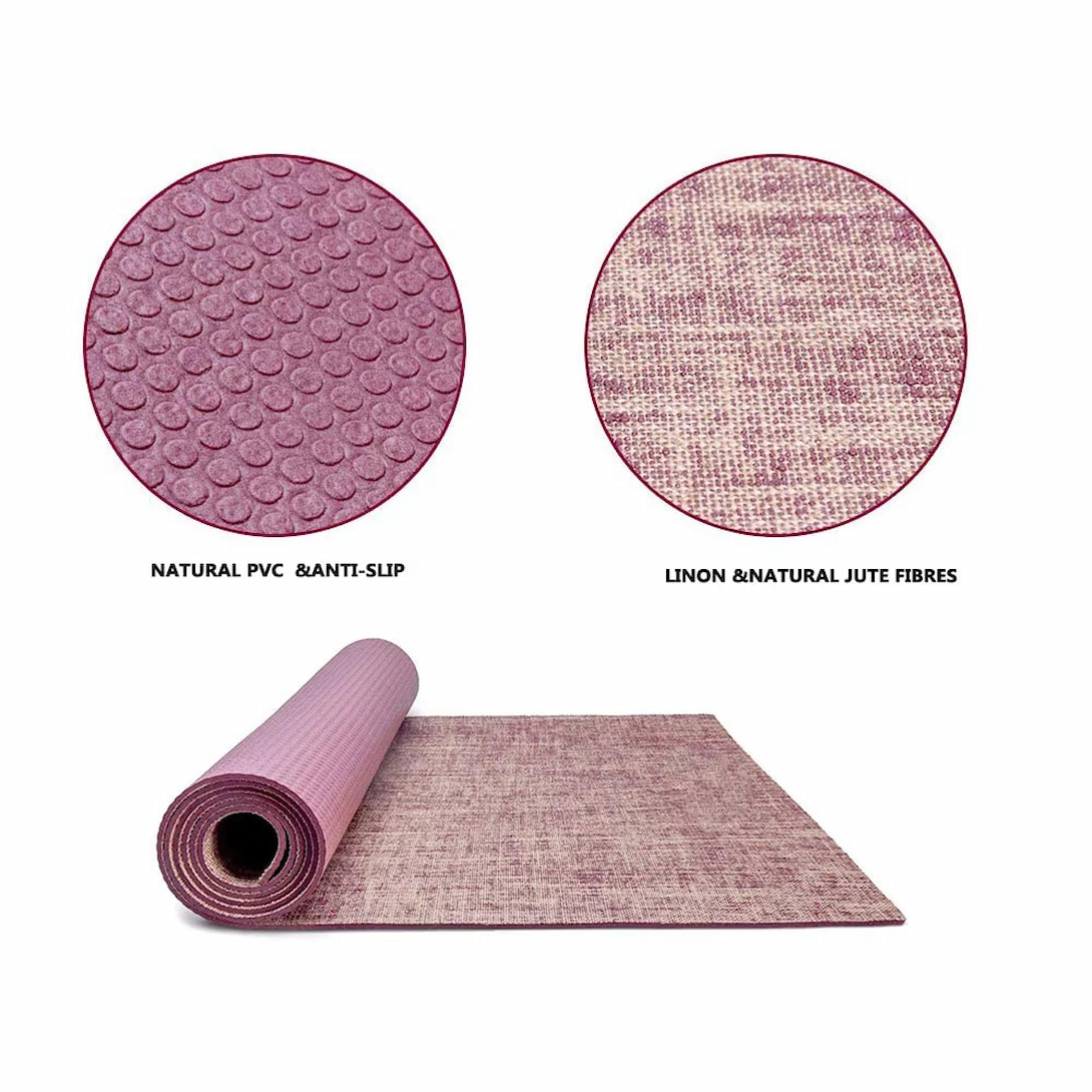 Wholesale Price Jute PVC Yoga Mat