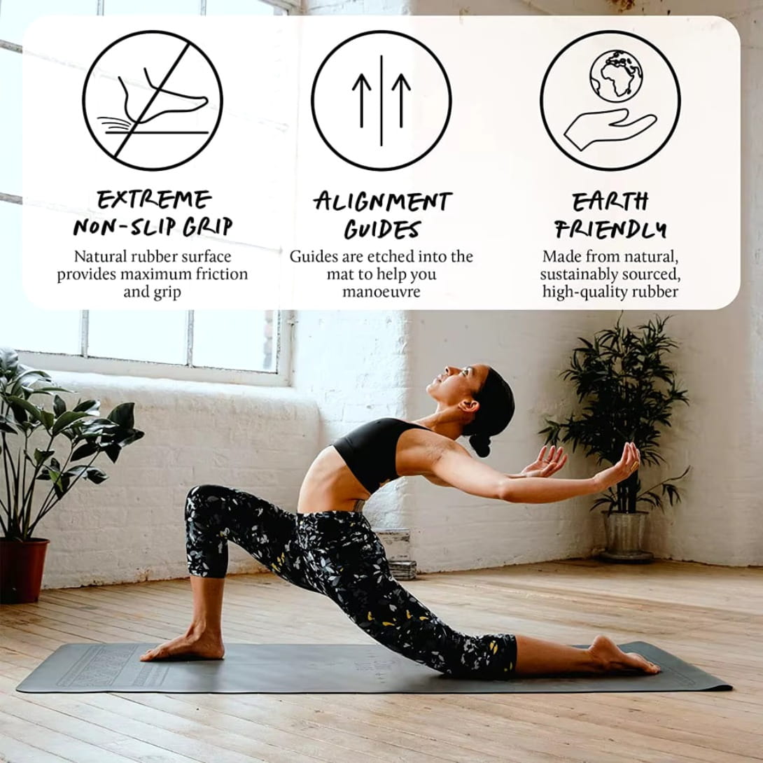 High Quality Durable Private Label Print Fitness PU Natural Rubber Yoga Mat