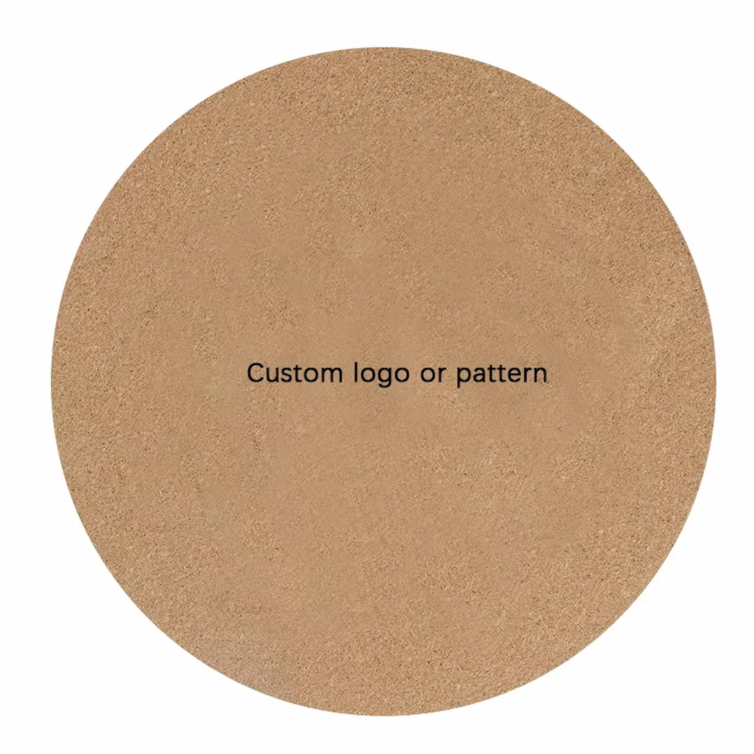 TS Yoga Custom Logo Cork Round Shape Yoga Mat